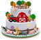 Haooryx 27-teiliges Bauernhof Tiere Geburtstagstorte-Dekoration Set - Miniaturfiguren Jungen Mädchen Geburtstag Baby Dusche Farmhaus Party Hochwertige Materialien Kreative Beliebte Partydekoration