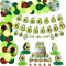 Avocado-Party-Dekorationen, niedliches Avocado-Geburtstagsparty-Zubehör für Jungen und Mädchen, inklusive Happy Birthday-Banner, Cupcake-Topper, 54-teiliges Luftballon-Girlanden-Bogen-Kit