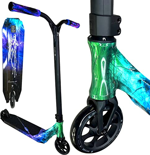 F26 Ethic DTC Erawan V2 M 85cm Stunt-Scooter I Leichter I Park I Hybrid I Street I Tret I Trick I Kinder I Roller I Lightweight I Freestyle Blau Galaxy Iridium