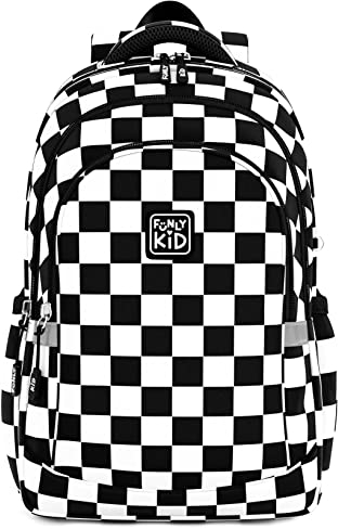 FunlyKid Schulrucksack School (Plaid)