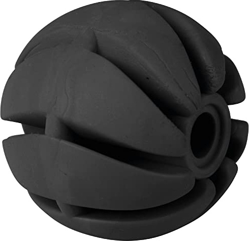 Bestlivings Hundespielball (Schwarz) Ø7cm, 3er Pack Spielball (100% TPE) Snackball, Zahnpflege, Hundespielzeug Wurfspielzeug, Spiralball für Hunde