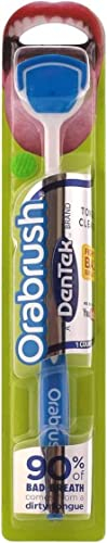 DenTek Orabrush Tongue Cleaner and Tongue Scraper 1 Count (Pack of 4)