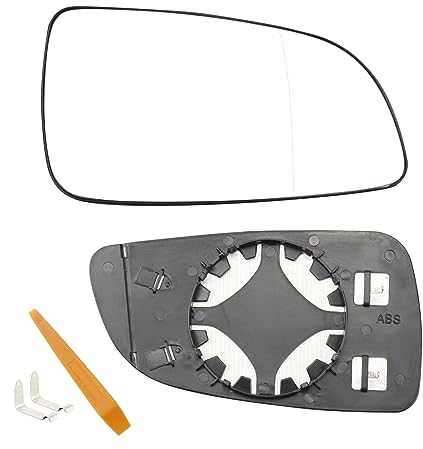 Spiegelglas Ersatz für Opel Astra H 2004-2008 beheizbar Ersatzspiegelglas Beifahrerseite Außenspiegel Glas Asphärisch Außenspiegel Verstellbar Geeignet Rückspiegelglas ABS-Seitenspiegelglas(Rechts)