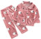 Barrageon Bambino Abbigliamento Casa 0-12T Bambini Unisex Flanella Biancheria da Notte Infante Pigiama Indumenti Notte Sleepwear (Rosa Scuro-140)