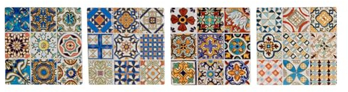 Home ESPRIT Untersetzer Kork Dolomit arabische Fliese mit Relief