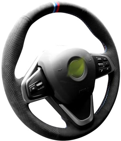 WQKRBMGU Handgenähte Alcantara-Lenkradhülle, kompatibel mit BMW F45 F46 X1 F48 X2 F39