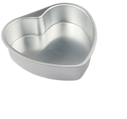 HEBEOT Moule à gâteau profond en aluminium anti-adhésif en forme de cœur de 7,6 à 25,4 cm avec fond amovible pour la cuisson (7,6 cm)