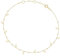 IOCANI Bracelet de cheville réglable avec breloque pétale - Argent sterling 925 plaqué or jaune 14 carats