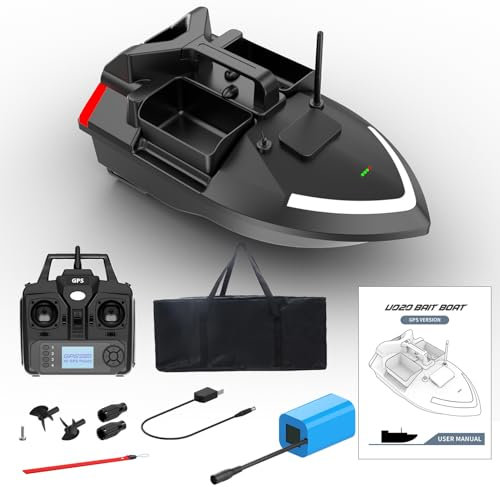 LANGSHI Angelköder-Boot RC Boot 500M Entfernung GPS Köder-Boot GPS Postion Mit Doppel Motors,12000mAh,40 Speicherpunkten
