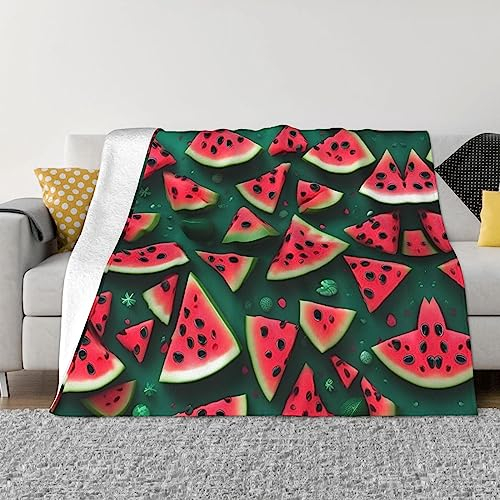 WHJYCC Dream Watermelon Coperte da donna, in flanella, biancheria da letto, decorazione per la casa, adatte per divani, letti, campeggio, 125 x 100 cm