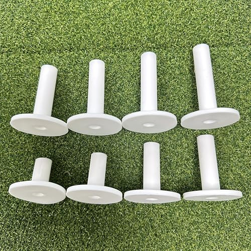 HH-GOLF Golf-Tees aus Gummi, T-Form, langlebig, Weiß, 8 Stück