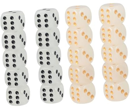 KOMBIUDA 20stücke Mini Würfel Kreative Mehrseitige Spielwürfel Für Spiele Und Rollenspiele Wiederverwendbar Und Leicht Zu Lagern Für Jeden Gaming-Fan