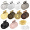 Anhänger Tablett Cabochon Rohlinge Rund Anhänger Lünette-150 Stück mit 25mm Glas Cabochons 10 Farben Cabochon Set für DIY Handwerk Halskette Schlüsselbund Medaillons