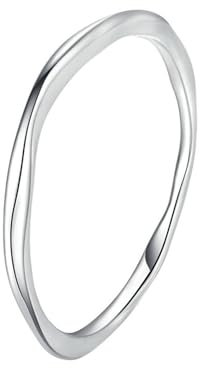 Bishilin Eheringe 375er Weißgold, Trauring Damen Einzeln Schmal ohne Stein Verlobung Ringe Frauen Nickelfrei Große 55 (17.5)