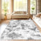 SHACOS Teppich Wohnzimmer 160x230 cm, Retro Abstrakt Kurzflor Waschbarer Teppich Schlafzimmer, Weich Wohnzimmerteppich Modern rutschfest Carpet für Living Room, Esszimmer, Büro, Grau