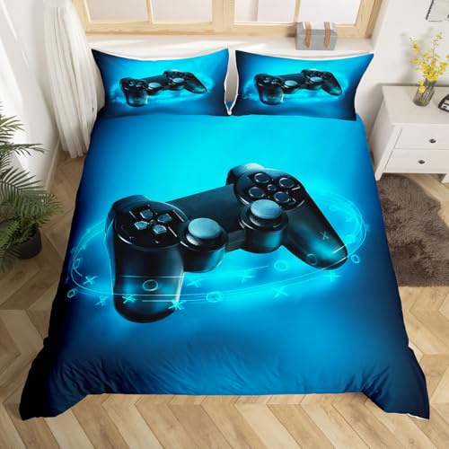 richhome Gamer Bettwäsche für Jungen und Mädchen, Bettbezug, 140 x 200 cm, Videospiele für Kinder, Gamepad, Bettwäsche-Set, Gamepad, Spiel-Controller, Bettwäsche Set