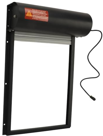 Automatic Chicken Coop Door, Chicken Coop Accessories Run Automatic Door Auto with Timer LED Display for Farm (Black)