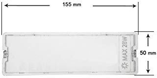 Lampenabdeckung für Dunstabzugshaube Fagor Edesa Aspes 50 x 155 mm af2647 KE0001537