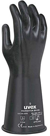 Uvex RUVEX-VITON B 9 Schutzhandschuh, Schwarz, Größe 9, 50 Stück