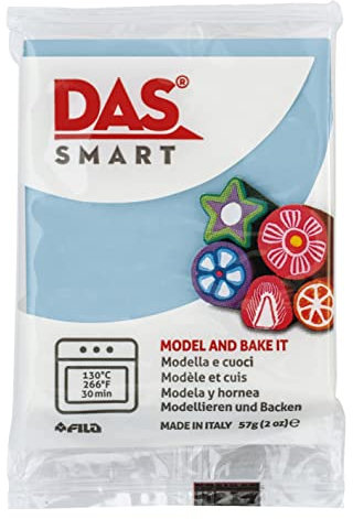 DAS Smart - Pâte polymère à cuire au four - Pain 57g bleu quartz