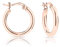 DTPsilver - Boucles d'oreilles Femme Créoles en Argent Fin 925 Plaqué Or Rose – Épaisseur 3 mm Diamètre : 20 mm
