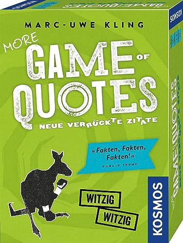 Kosmos 693145 More Game of Quotes, weitere verrückte Zitate, witziges Kartenspiel von Bestsellerautor Marc-Uwe Kling, Känguru-Chroniken Spiel ab 16 Jahren für 3 bis 6 Spieler