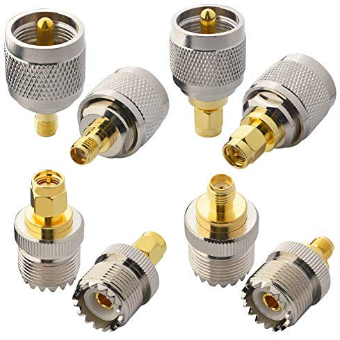 YILIANDUO SMA to UHF Connector Kit - 2 Set RF Coaxial Adapter - SMA to UHF PL259 SO239 Mount Connector - WiFi Antenna Adapter for CB Antenna and Two Way Radio Handheld Ham Radio