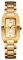 SKMEI Damen-Armbanduhr, rechteckig, Roségold, Silber, Edelstahl, wasserdicht, luxuriös, Quarz, Analog 1.3*0.9*0.35 inches Gold L