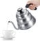 Wasserkocher mit digitalem Thermometer, große Kapazität, Edelstahl-Teekanne mit Schwanenhals-Innenfiltertopf, über die Kaffeemaschine (1 l / 1,2 l) gegossen(1L)