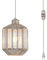 YLONG-ZS Hanging Lamps Crystal White Swag Lamp Rustic Pendant Light Plug in 16.4 FT Cord Hanging Pendant Light Cage in-Line On/Off Dimmer Switch for Kitchen Island, Dining Room, Living Room,Corner