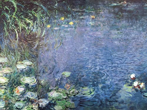 1art1 Claude Monet Seerosen, Morgen, 2-Teilig Selbstklebende Fototapete Poster-Tapete 240x180 cm