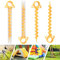 EMAGEREN 4Pcs Zeltheringe Bodenanker 30 cm Sandheringe Zeltnagel ABS Kunststoff Camping Schraubheringe Heringe Zelt Orange Zeltbefestigung Zelthaken Heringe Schraubanker für Camping Outdoor Strand