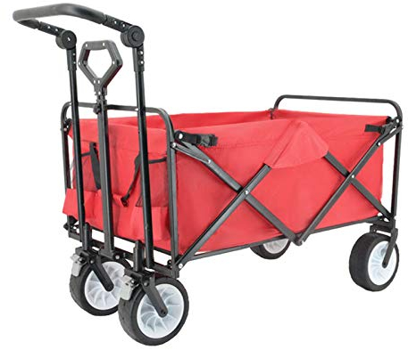 Bollerwagen faltbar Gartenwagen, Faltbare Lastwagen, Hochleistungs-Camping-Reisewagen, Verstellbarer Griff, Abnehmbarer Korb, Leicht zu Reinigen, mit Einem Gewicht von 100 Kg (Color : Style 4)