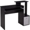 HOMCOM Computer Desk with Sliding Keyboard Tray Storage Drawer Shelf Home Office Workstation Black