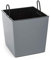Gordanluk, Low Flowerpot, Square Shiny Gloss Flowerpot with internal liner, indoor plant pot, outdoor plant pots, plastic plant pots (Grey, 25 x 25 x 26cm)