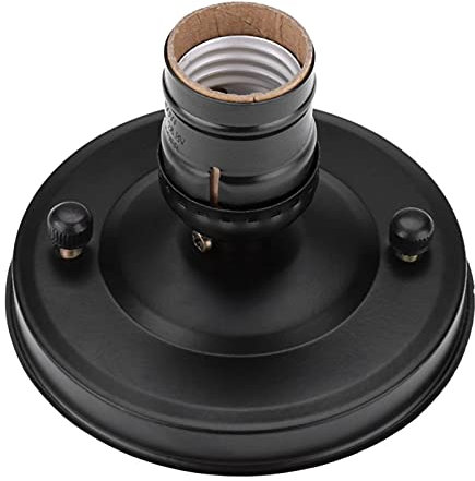 TOPINCN Lampensockel, E26/E27 Vintage Industrie Deckenleuchte Sockel Wand Lampenfassung Vintage Style Pendelleuchte Lampe Schraubfassung Lampenfassung(Schwarz)