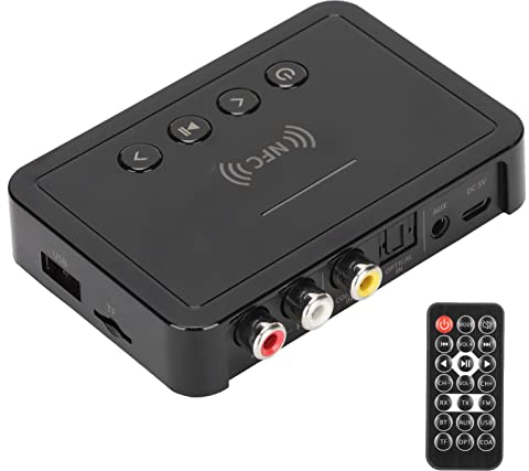 Receptor de Transmisor BT, Adaptador BT 3 en 1 de 3,5 Mm AUX RCa USB para Música de Audio Estéreo de Alta Fidelidad Inalámbrica, Compatible con PC/ordenador Portátil/altavoz/sistema de Sonido de Coche