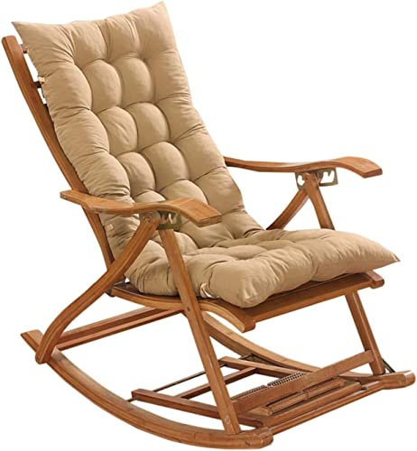 SHAIRMB FainéAnt Coussin Pad, Terrasse de Jardin éPais Grand Fauteuil à Bascule Coussin, Fauteuil Inclinable Relaxer Coussin de Chaise, pour Rotin Fauteuil Inclinable,Camel,40 * 108cm