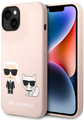 Karl Lagerfeld KLHMP14SSSKCI Hülle für iPhone 14 6,1 hardcase Light pink Silicone Karl & Choupette