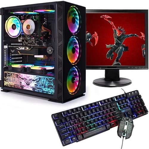 Veno Scorp Budget Gaming PC 19” Bundle Intel Core i3-8GB RAM - 500GB HDD – GT 710 2GB NeonZilla 8 ARGB Gaming Case - WINDOWS 10