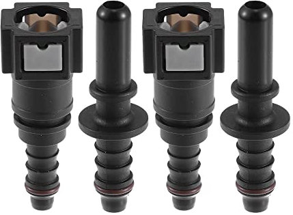 X AUTOHAUX 7.89mm SAE to 5/16 8mm Straight Car Fuel Line Hose Quick Release Connector Disconnect Hose Nylon 2 Sets