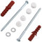 AERZETIX - C65143 - Kit di fissaggio per WC/bidet vite Ø6x110mm per fissaggio a terra - tassello Ø10x50mm - in nylon/metallo - tirafondi a testa esagonale - fissaggio idraulico sanitari calcestruzzo