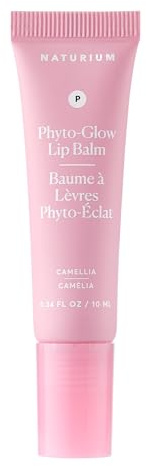 Naturium Phyto-Glow Lip Balm | With Shea Butter & Squalane, Sheer Tinted Colour | 10 ml, Camellia