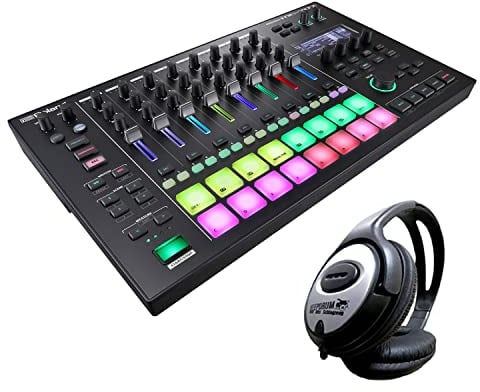 Roland MC-707 Groovebox DJ Mixer Sequencer Sampler + cuffie Keepdrum
