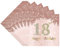 TOPWAYS 18 Geburtstagsdeko Servietten, Roségold Papier Party Servietten Tischdeko für 18. Geburtstag Mädchen Frau Frauen Happy Birthday Servietten Decorations 40 Stück (Geburtstag 18)