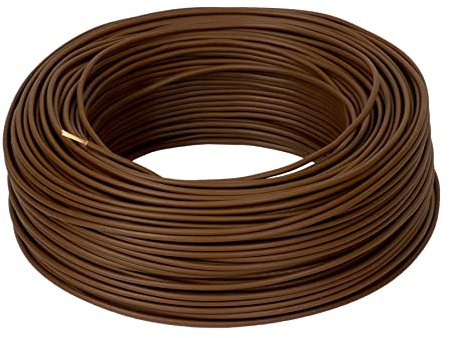 10 Meter ALPTEG H05V-K Kabel 0,5 mm² braun