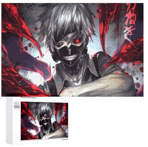 Puzzle 1000 Teile Anime Tokyo Ghoul Poster Kinderspielzeug Dekompressionsspiel 38x26 Papier