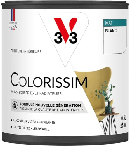 V33 Peinture multi-supports Colorissim® Blanc Mat 0,5L