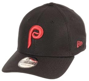 New Era Philadelphia Phillies MLB Diamond Era Black 39Thirty Stretch Cap - L-XL (7 1/8-7 5/8)