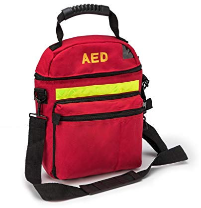 Jipemtra First Aid Bag AED Medical Bag 1st Aid Bag Empty Rescue Defibrillator Bag First Responder Outdoor Bag for Emergency Critical Healthcare Protection (Bag Only) (Red)